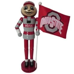 Santa's Workshop 12" Ohio State Mascot & Flag Nutcracker