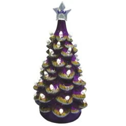 Santa's Workshop 14" NCAA College Team Ceramic LED Christmas Tree Louisiana State University -Michaels Store D362571S 1 1