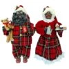 Santa's Workshop 15" Mr. & Mrs. Claus In Pajamas Figure Set