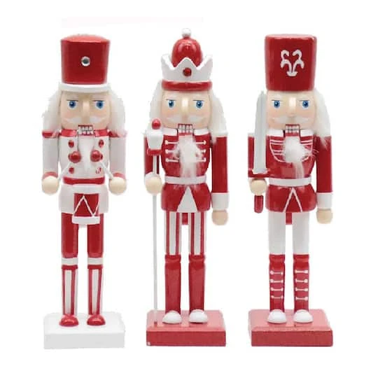 Santa's Workshop 10" Red & White Nutcracker, 3ct. 1 Santa's Workshop 10" Red & White Nutcracker, 3ct.