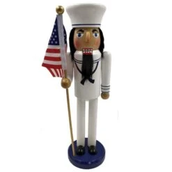 Santa's Workshop 14" Navy Nutcracker
