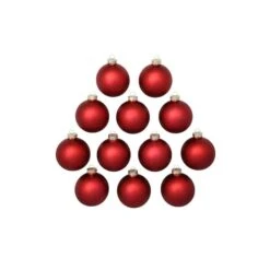 Whitehurst 12ct. 2.75" Matte Glass Ball Ornaments Red Matte -Michaels Store D384940S 12