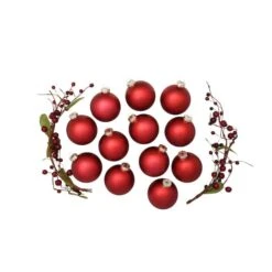 Whitehurst 12ct. 2.75" Matte Glass Ball Ornaments Red Matte -Michaels Store D384940S 13