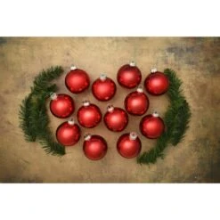 Whitehurst 12ct. 2.75" Shiny Glass Ball Ornaments Red Shiny -Michaels Store D384946S 13