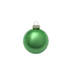 Whitehurst 12ct. 2.75" Shiny Glass Ball Ornaments Green Shiny