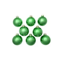 Whitehurst 8ct. 3.25" Shiny Glass Ball Ornaments Green Shiny -Michaels Store D384960S 12