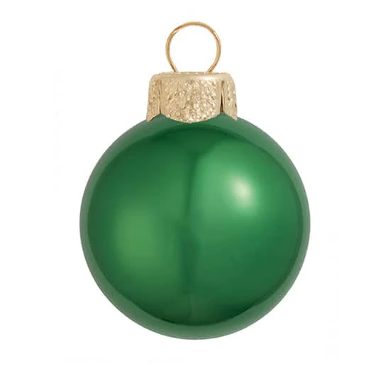Whitehurst 12ct. 2.75" Pearl Glass Ball Ornaments Green Pearl 1 Whitehurst 12ct. 2.75" Pearl Glass Ball Ornaments Green Pearl