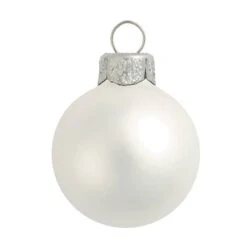 Whitehurst 6ct. 4" Matte Glass Ball Ornaments Silver Matte
