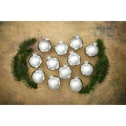 Whitehurst 12ct. 2.75" Shiny Glass Ball Ornaments Silver Shiny -Michaels Store D384976S 13