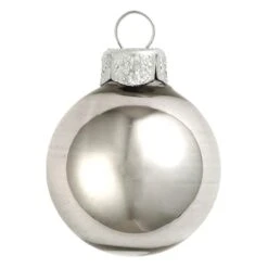 2ct. 6" Shiny Glass Ball Ornaments Silver Shiny