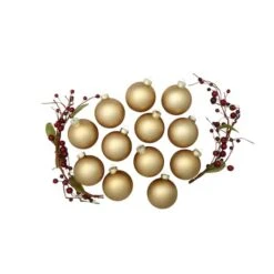 Whitehurst 12ct. 2.75" Matte Glass Ball Ornaments Gold Matte -Michaels Store D384982S 13