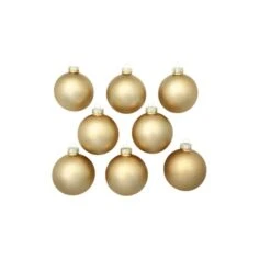 Whitehurst 8ct. 3.25" Matte Glass Ball Ornaments Gold Matte -Michaels Store D384983S 12