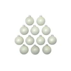 Whitehurst 12ct. 2.75" Pearl Glass Ball Ornaments White Polar Pearl -Michaels Store D384998S 12