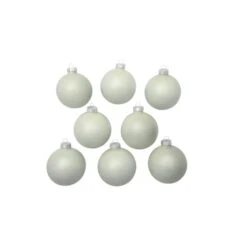 Whitehurst 8ct. 3.25" Pearl Glass Ornaments White Polar Pearl 6 Whitehurst 8ct. 3.25" Pearl Glass Ornaments White Polar Pearl -Michaels Store D385001S 12