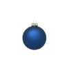 Whitehurst 8ct. 3.25" Matte Glass Ball Ornaments Midnight Blue Matte