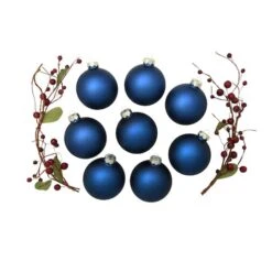 Whitehurst 8ct. 3.25" Matte Glass Ball Ornaments Midnight Blue Matte 7 Whitehurst 8ct. 3.25" Matte Glass Ball Ornaments Midnight Blue Matte -Michaels Store D385007S 13