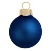 Whitehurst 6ct. 4" Matte Glass Ball Ornaments Midnight Blue Matte