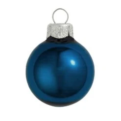Whitehurst 28ct. 2" Shiny Glass Ball Ornaments Midnight Blue