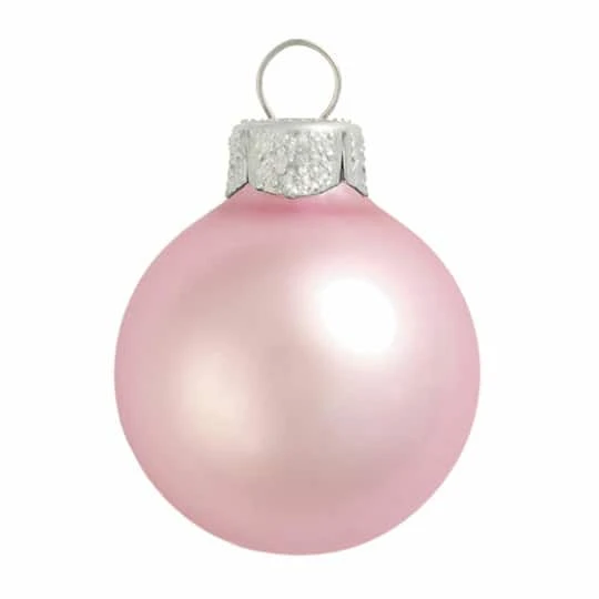 Whitehurst 28ct. 2" Matte Glass Ball Ornaments Baby Pink 1 Whitehurst 28ct. 2" Matte Glass Ball Ornaments Baby Pink
