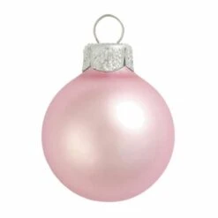 Whitehurst 2ct. 6" Matte Glass Ball Christmas Ornament Baby Pink Matte