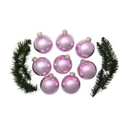 Whitehurst 8ct. 3.25" Shiny Glass Ball Ornaments Baby Pink Shiny 7 Whitehurst 8ct. 3.25" Shiny Glass Ball Ornaments Baby Pink Shiny -Michaels Store D385023S 13