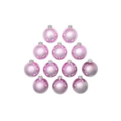 Whitehurst 12ct. 2.75" Shiny Glass Ball Ornaments Baby Pink Shiny -Michaels Store D385024S 12