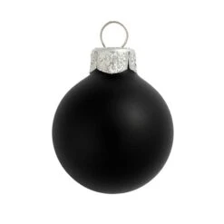 Whitehurst 40ct. 1.5" Matte Glass Christmas Ornaments Black