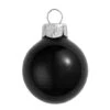 Whitehurst 40ct. 1.5" Shiny Glass Christmas Ornaments Black