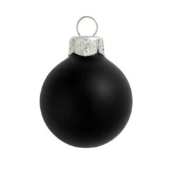 Whitehurst 2ct. 6" Matte Glass Ball Christmas Ornament Black Matte