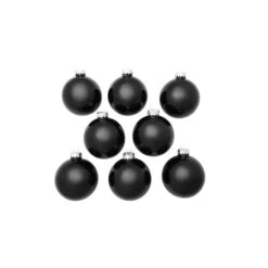 Whitehurst 8ct. 3.25" Shiny Glass Ball Ornaments Black Shiny -Michaels Store D385037S 12
