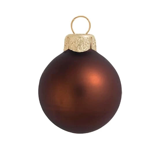 Whitehurst 6ct. 4" Matte Glass Ball Ornaments Chocolate Matte 1 Whitehurst 6ct. 4" Matte Glass Ball Ornaments Chocolate Matte