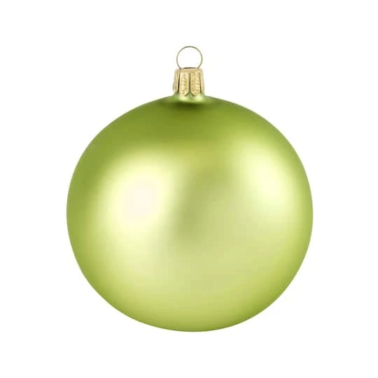 Whitehurst 28ct. 2" Matte Glass Ball Ornaments Lime 1 Whitehurst 28ct. 2" Matte Glass Ball Ornaments Lime