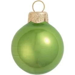 Whitehurst 28ct. 2" Pearl Glass Ball Ornaments Lime