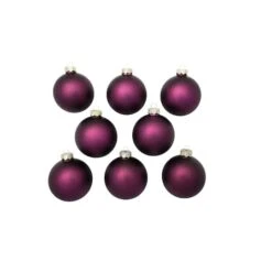 Whitehurst 8ct. 3.25" Matte Glass Ball Ornaments Purple Matte 6 Whitehurst 8ct. 3.25" Matte Glass Ball Ornaments Purple Matte -Michaels Store D385083S 12