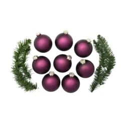 Whitehurst 8ct. 3.25" Matte Glass Ball Ornaments Purple Matte 7 Whitehurst 8ct. 3.25" Matte Glass Ball Ornaments Purple Matte -Michaels Store D385083S 13
