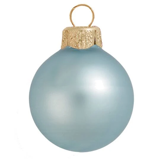 Whitehurst 6ct. 4" Matte Glass Ball Ornaments Baby Blue Matte 1 Whitehurst 6ct. 4" Matte Glass Ball Ornaments Baby Blue Matte