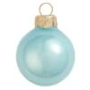 Whitehurst 8ct. 3.25" Pearl Glass Ornaments Baby Blue Pearl
