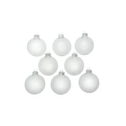 Whitehurst 8ct. 3.5" Clear Glass Ball Ornaments -Michaels Store D385141S 12