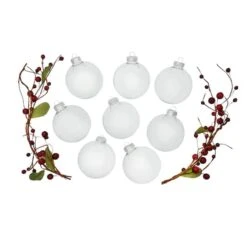 Whitehurst 8ct. 3.5" Clear Glass Ball Ornaments -Michaels Store D385141S 13