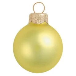 Whitehurst 8ct. 3.25" Matte Glass Ball Ornaments Yellow Matte