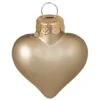 Whitehurst 56ct. 2" Matte Gold Glass Heart Ornaments