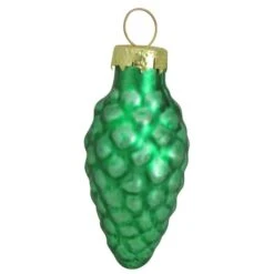 Whitehurst 56ct. 2" Shiny Green Glass Pinecone Ornaments