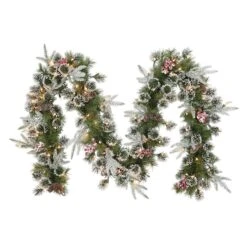 9ft. Pre-Lit Pinecones & Red Berries Garland 7 9ft. Pre-Lit Pinecones & Red Berries Garland -Michaels Store D393385S 1