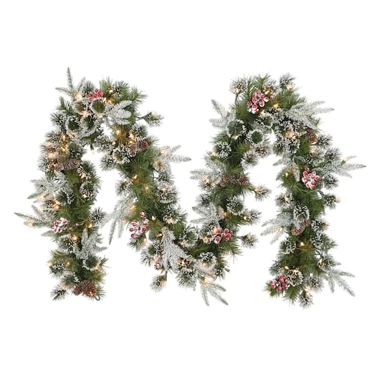 9ft. Pre-Lit Pinecones & Red Berries Garland 4 9ft. Pre-Lit Pinecones & Red Berries Garland - Image 4