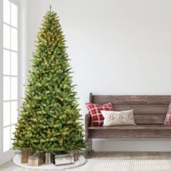 10ft. Pre-Lit Berkshire Fir Artificial Christmas Tree, Clear Lights 9 10ft. Pre-Lit Berkshire Fir Artificial Christmas Tree, Clear Lights -Michaels Store D393423S 3