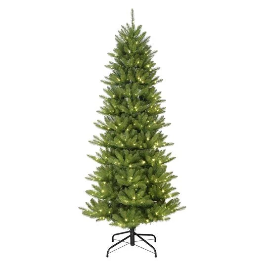 7.5ft. Pre-Lit Sure-Lit Pole® Slim Fraser Fir Artificial Christmas Tree, Multicolor LED Lights 2 7.5ft. Pre-Lit Sure-Lit Pole® Slim Fraser Fir Artificial Christmas Tree, Multicolor LED Lights - Image 2