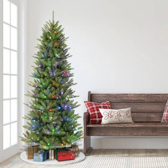 7.5ft. Pre-Lit Sure-Lit Pole® Slim Fraser Fir Artificial Christmas Tree, Multicolor LED Lights 5 7.5ft. Pre-Lit Sure-Lit Pole® Slim Fraser Fir Artificial Christmas Tree, Multicolor LED Lights - Image 5