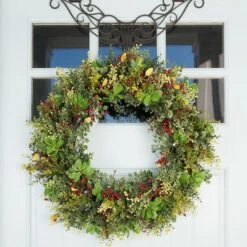 Village Lighting 30" LED Christmas Boxwood & Berry Wreath -Michaels Store D403171S 2