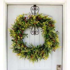 Village Lighting 30" LED Christmas Boxwood & Berry Wreath -Michaels Store D403171S 3