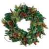 Village Lighting 30" Pre-Lit Magnolia Leaf Christmas Wreath, Clear LED Lights